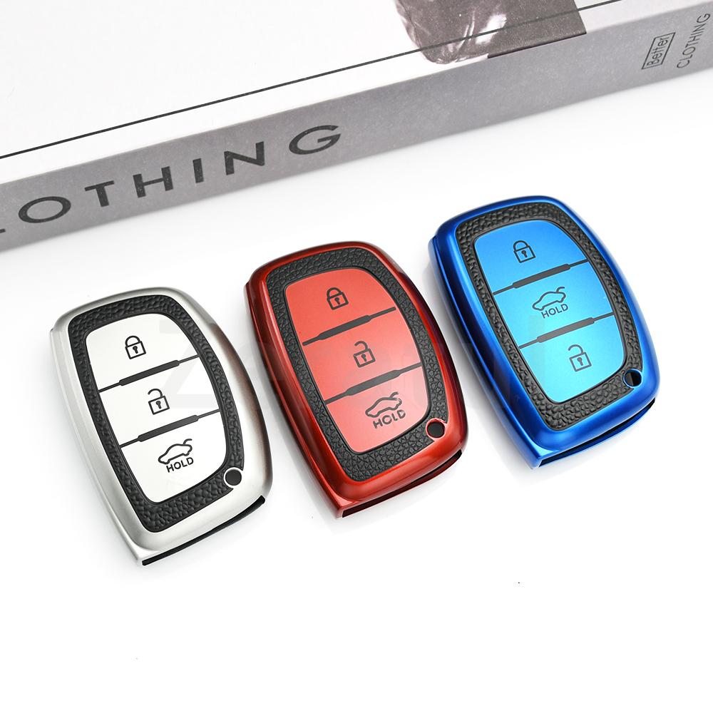 Leather Tpu Shell Bag Keyless Car Key Case Cover For Hyundai Santa Fe Rena Tucson Sonata Elantra Creta Ix35 Ix45 I10 I30 I40