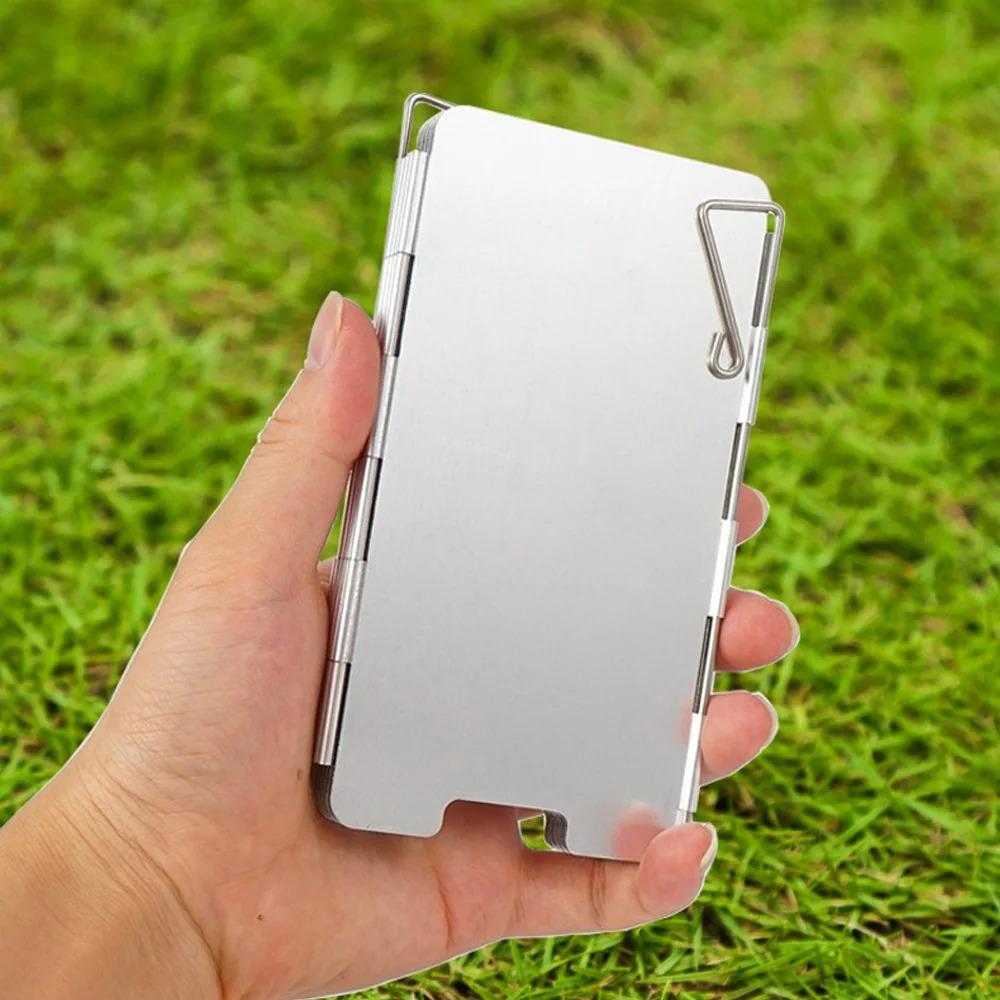 Windproof Gas Stove Wind Shield Folding Air Baffle Burner Screen Guard  Outdoor Picnic BBQ