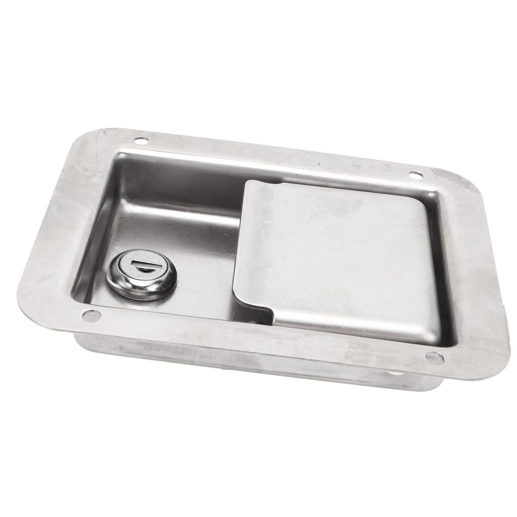 High Quality Stainless Steel Toolbox Lock RV Handle Latch Paddle Lock with 2 Keys for Trailer Truck Rustproof High Hardness Sturdy and Reliable