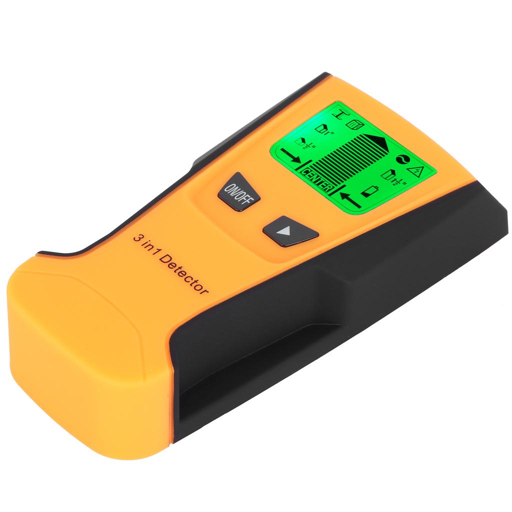 3 In 1 Metal/AC Wire/Stud Detector Finder Portable Wall Scanner Detect Device LCD DisplayOrange