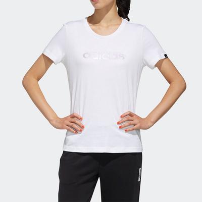T Shirts Women's White Crew Neck Moderate Straight Fit FM6153