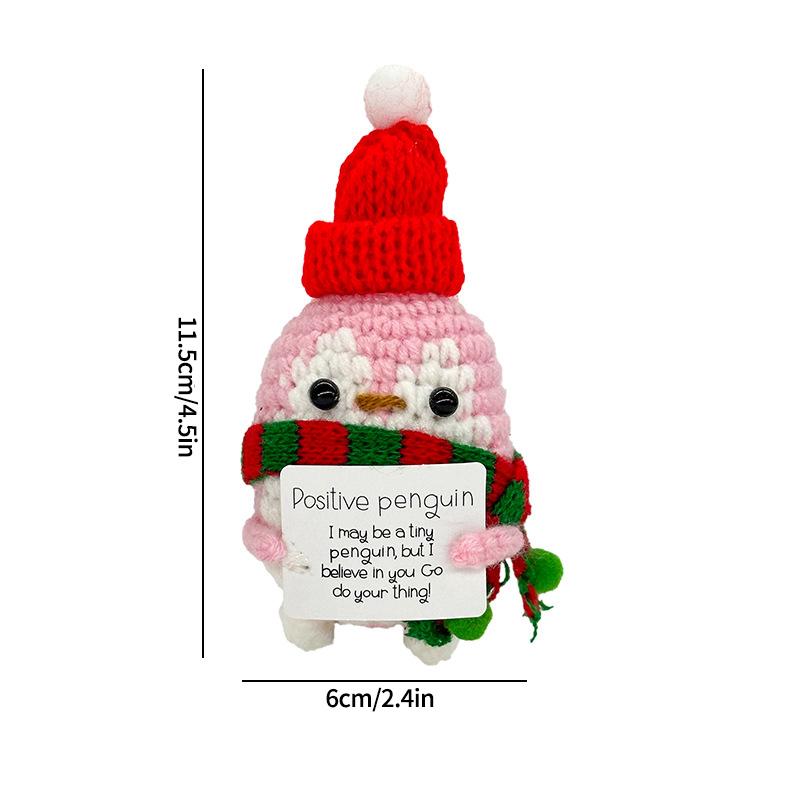 Crochet Positive Energy Dolls Cute Mini Pocket Hug Knitted Potatoes Handwoven Figurine Crafts Kawaii Crochet Animals Xmas Gifts