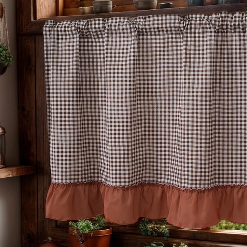 Reusable Polyester Shelf Curtain Easy Setups Sturdy Fabric for Home Decoration Space Management