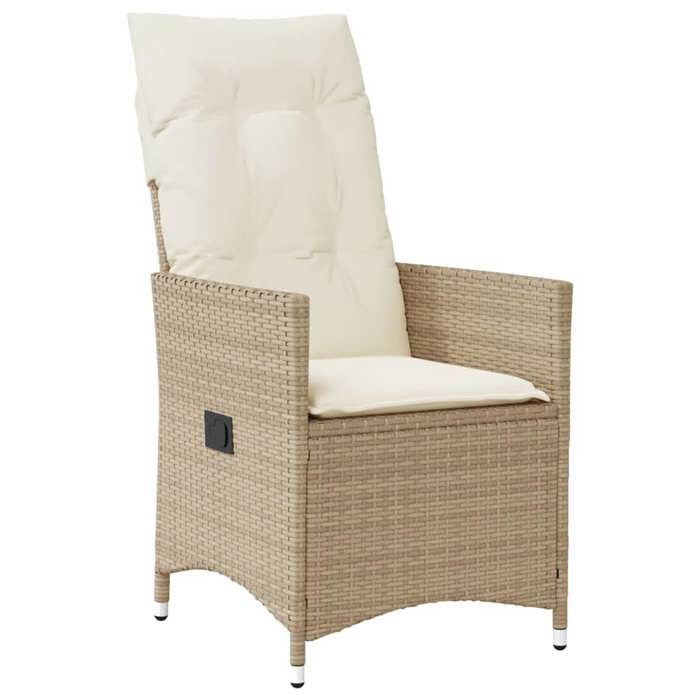 VidaXL Ensemble à manger de jardin et coussins 9 pcs beige Poly rotin, ensemble de salle à manger d'extérieur, meuble de 3276806