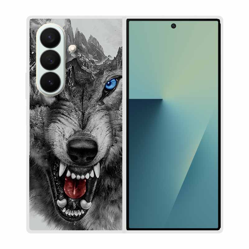 Etui Na Samsung Galaxy Fold 7 Etui Fajne Kosmiczne Zwierzęta Przezroczyste Twarde Etui Na Telefon Na Galaxy Z Fold7 5G 2025 Tylna Pokrywa Z fold7 Capa