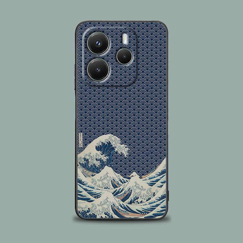 

Phone Case for Xiaomi Redmi 15C 14C 12C 13C Redmi Note 15 14 13 12 11 10 Pro Plus 5G Silicone Soft Cover Big Wave Dragon God Sea Redmi 12