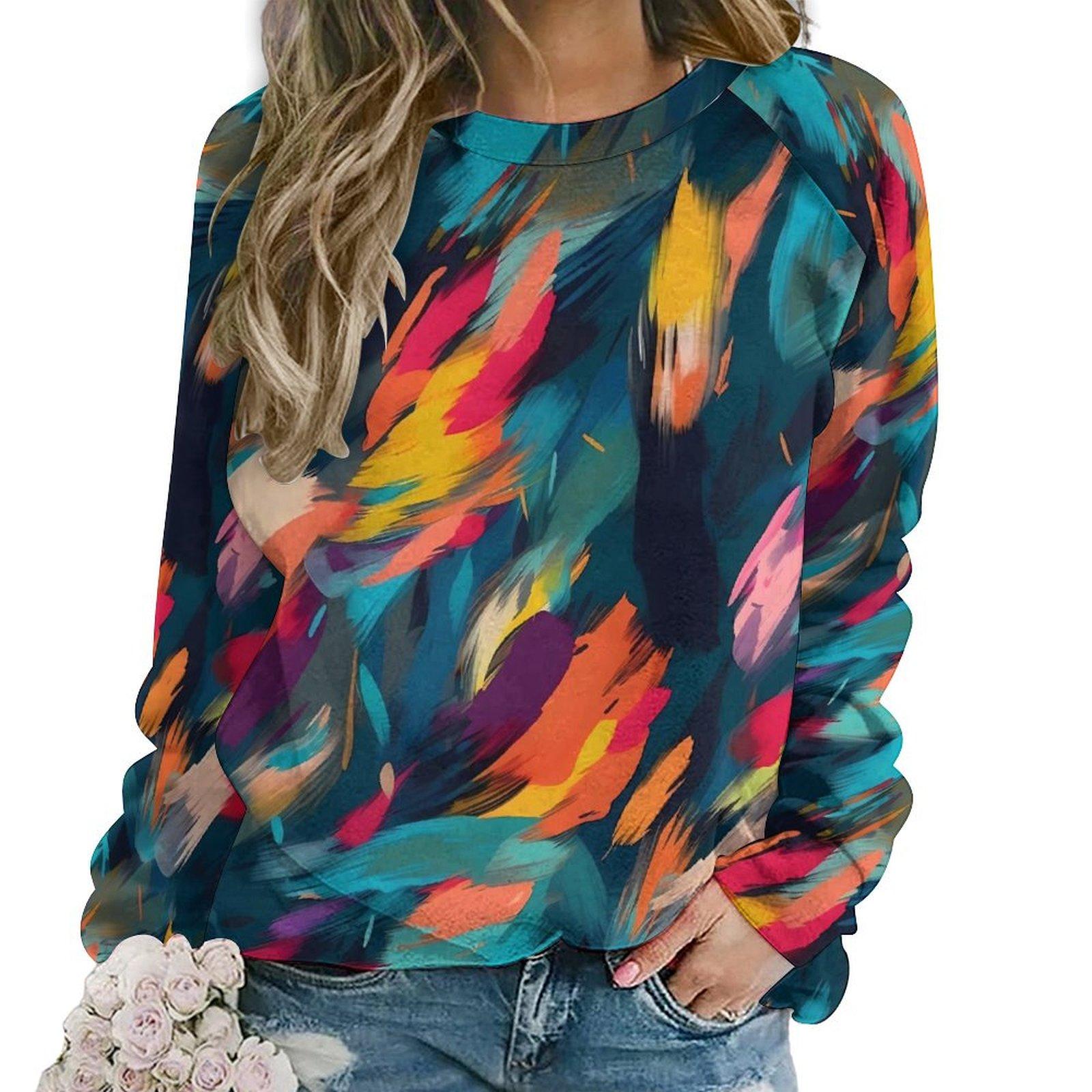 

Abstract Paint Brush Hoodies Pink and Orange Korean Fashion Oversized Hoodie Womens Long Sleeve Y2k Pattern Casual Sweatshirts 8xl