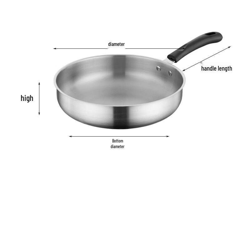 ZISIZ Stainless Steel Frying Pan