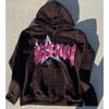Unisex Digitaldruck Reißverschluss Kapuzenpullover Lässiger Pullover Übergroß Streetwear
