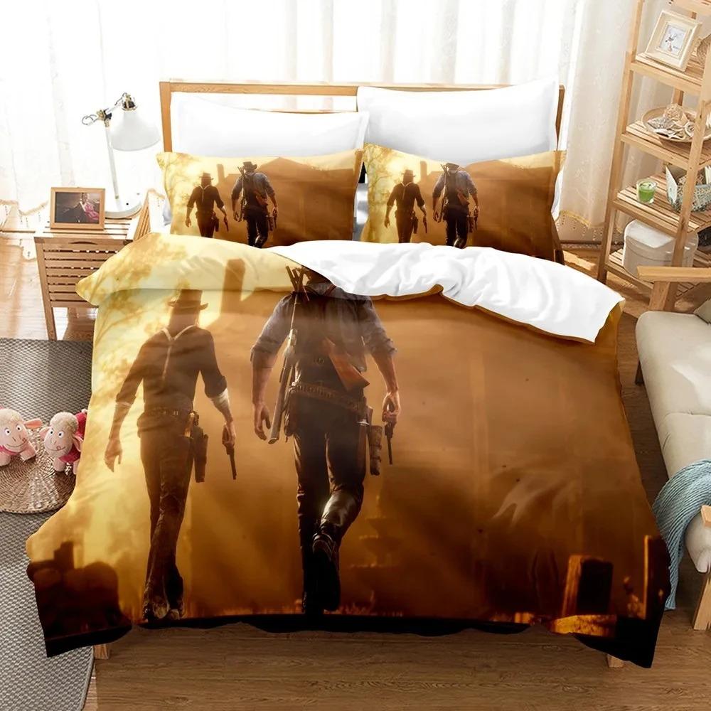 Game Red Dead Redemption Bedding Set 3D Printed Suitable For Bedroom Duvet Cover Set With Pillowcases Kids Home Textile
