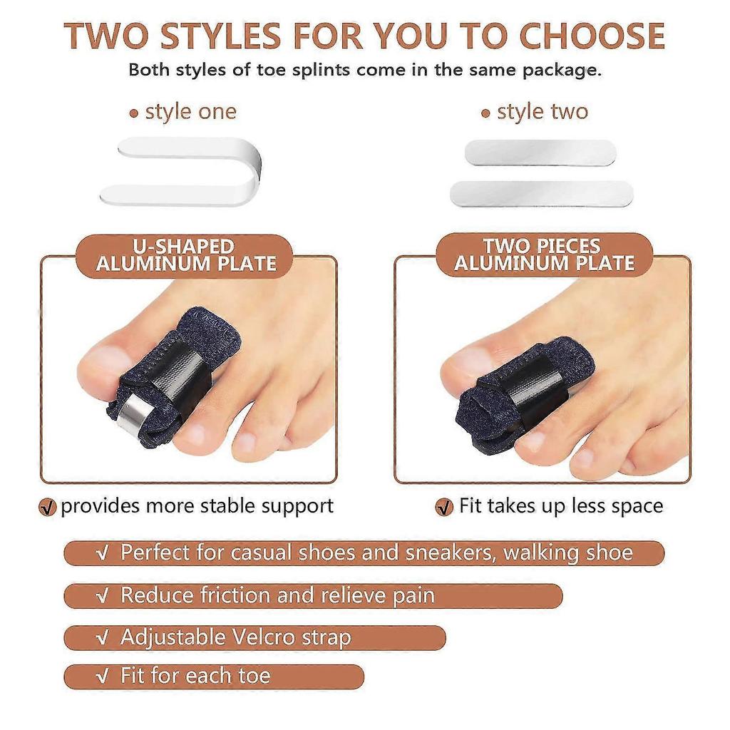 Toe Splint, Toe Corrector Brace, Toe Straightener For Hammer Toe, Crooked Toe, Mallet Toe, Bent Toe, Claw Toe, Toe Wrap To Align And Support Broken To