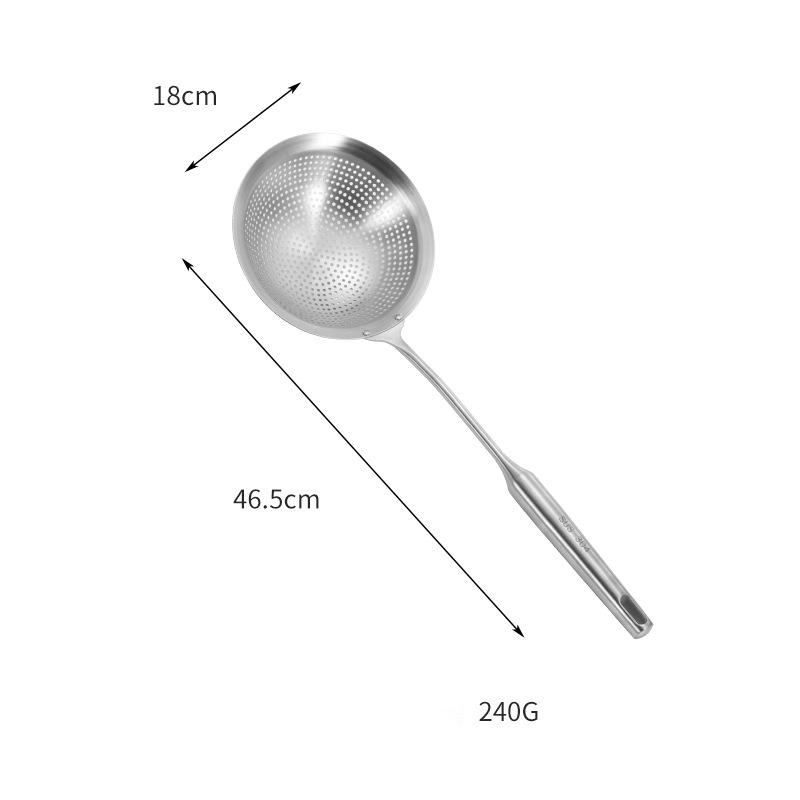 Thick Mesh Grid 304 Stainless Steel Oil Skimmer Vegetables Colander Soy Milk Strainer Pot Food Filter Spoon Kitchen Gadgets
