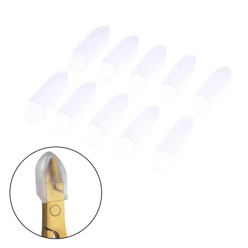 10ks Clear Dead Skin Clip Sleeve Kryt kleští Ochranný návlek na nehtovou kůžičku Nůžky Manikúra Dead Skin Pinzeta Čepice
