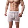 Men's Briefs See through Mesh Loose Lounge Boxer Shorts Mesh Hollow Pants