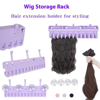 Hair Extension Holder Wig Storage Rack Multipurpose Easy To Install Wall Mounted Multiple Wigs Hanger