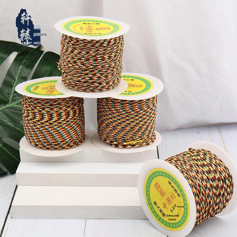 Wengwan Five-Color Jade Weaving Thread: DIY Bracelet & Necklace Rope, Chengxin Brand, Non-Elastic Jewelry Accessory