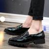 Men's Nightclub Fashion Men's Shoes Youth British Casual Hairdresser Pointed Patent Leather Shoes