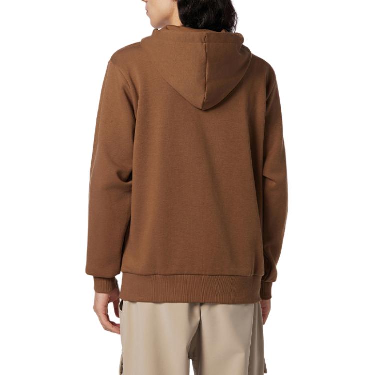 New Balance Sweatshirts Men's Brown Hooded Moderate Regular AMT33335-DHE