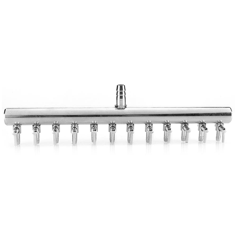 12 Joints Aquarium Control Valve Fish Stainless Steel Regulator Accessories