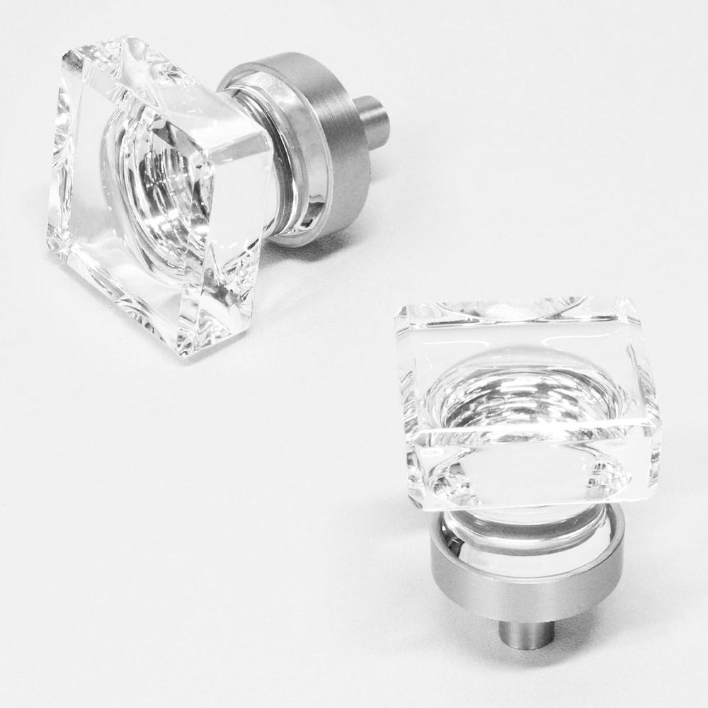 Gold Grey Transparent Crystal Cabinet Knobs Durable Excellent Design Crystal Knobs Cabinet Pulls Drawer Knob