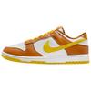 Dunk Slip Resistant Abrasion Resistant Low Top Skateboard Shoes Men's White Yellow HF5441-113