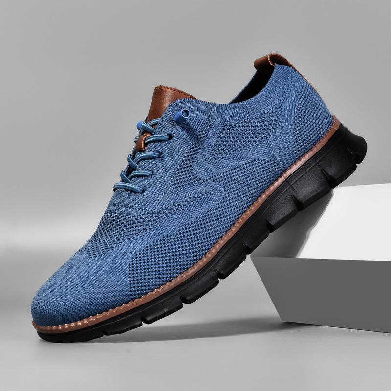 Britischer Stil Sommer atmungsaktive Sneaker Fly-Woven Mesh Schuhe Große Größe Laufschuhe Trendschuhe