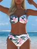 1011 nieuw gesplitst print slankmakend bikinipak badpak dames Europees en Amerikaans sexy