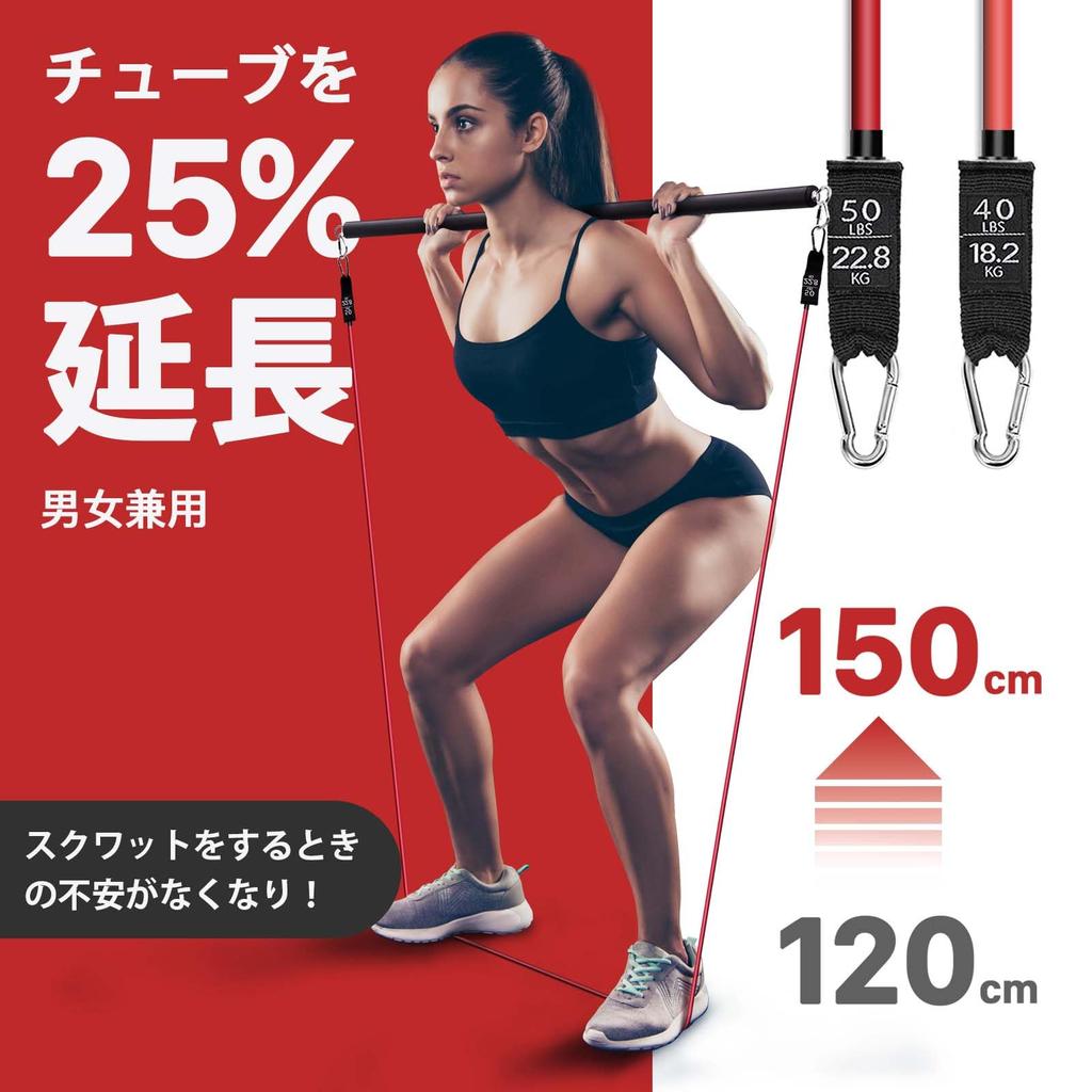Northdeer Resistance Bands Set with Bands Training Bars Fitness Tubes with 5 Resistance High for Storage and Japanese - 3-in-1 & - Levels, Intensity,