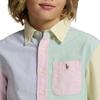 Polo Ralph Lauren Casual Shirt Color Block Design Striped Long Sleeve Single-Breasted Collar Kids tops 323B13800-001