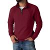Men's Half Sleeve Stand Collar Long Sleeve Sweatshirt Casual Tailoring Craft Top