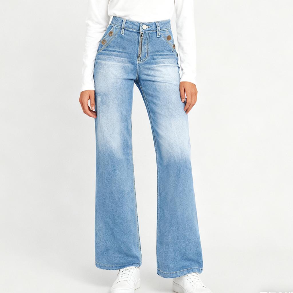 Damen Lockerer Und Lässiger Trend Zerrissen Lässige Mode Beinjeans