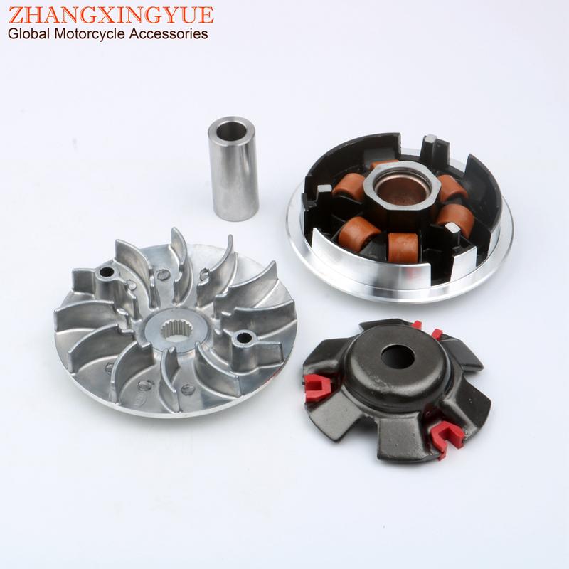Scooter Variator Kit Racing Roller 18x14mm 12g & Fixed Drive Half Pulley For SYM Fiddle 2 Jet 4 Orbit 1 Symphony 125cc 150cc 4T