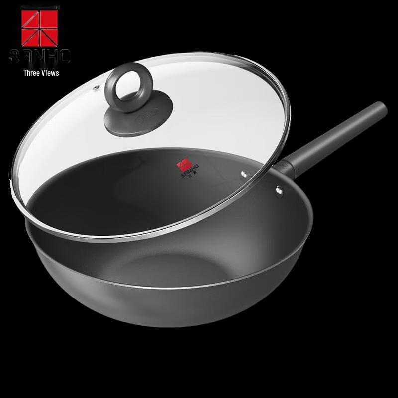 SANHO Micro-Nano Non-Stick Wok with Standable Lid
