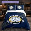 Biancheria da letto a tema Leeds United Set 3 Pezzi Copripiumino Biancheria da letto Decorativa Per Camera Adolescenti Decorazione Casa