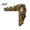 Charming Animal Door Topper Chipmunk Tree Hollow Topper, Squirrel Owl Wooden Frame Sign, Whimsical Handcrafted Wood Art Animals Corner Ornament,