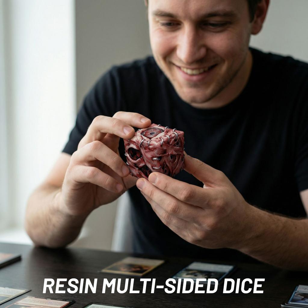 Premium Resin Polyhedral Dice With  Eye, Ideal For Tabletop RPGs