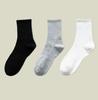 Popular Women 3 Length Crew Ankle Short Cheap Socks White Black Grey Solid Color Daily Work Socks