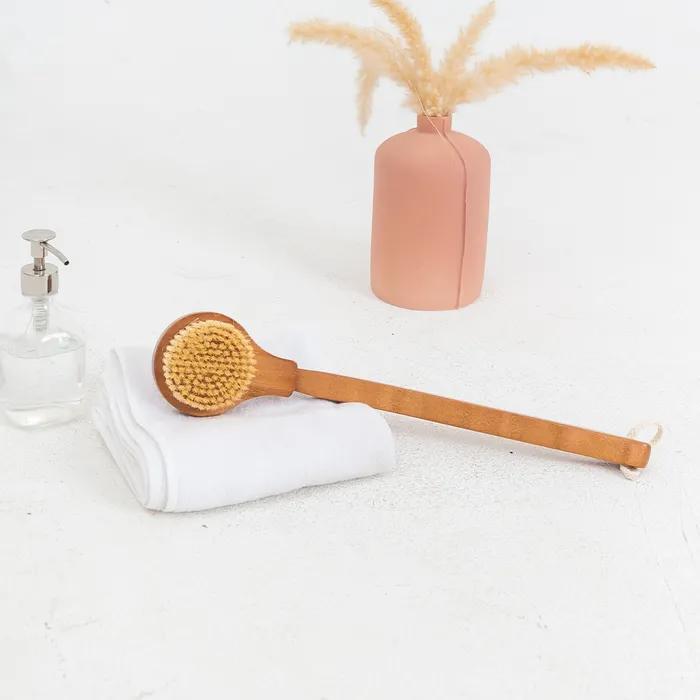Leto Body Brush Curved Wood Donmo Bath Shower Brush LLH-B01