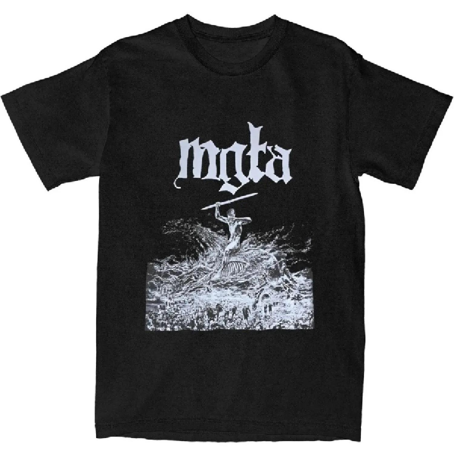

Mgla Age Of Excuse Black Metal T Shirt Couple Y2K Funny Pure Cotton T-Shirts Summer O Neck Popular Tees Oversized Tops L чорний
