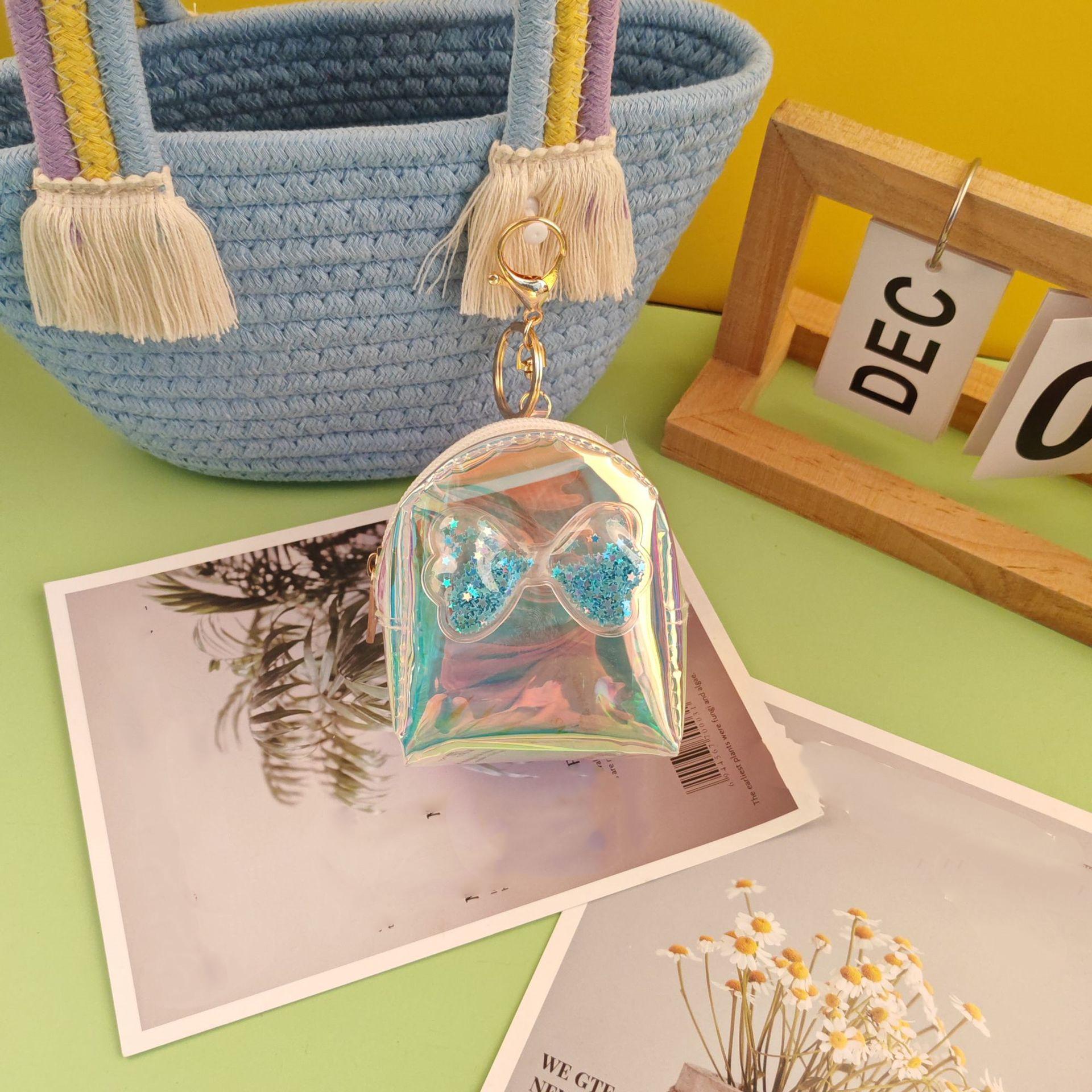 

Маленький рюкзак Laser, детская сумка для мелочи, студенческий маленький кошелек для монет, детский кошелек, мини-кошелек, сумка Kawaii с подвеской и брелком