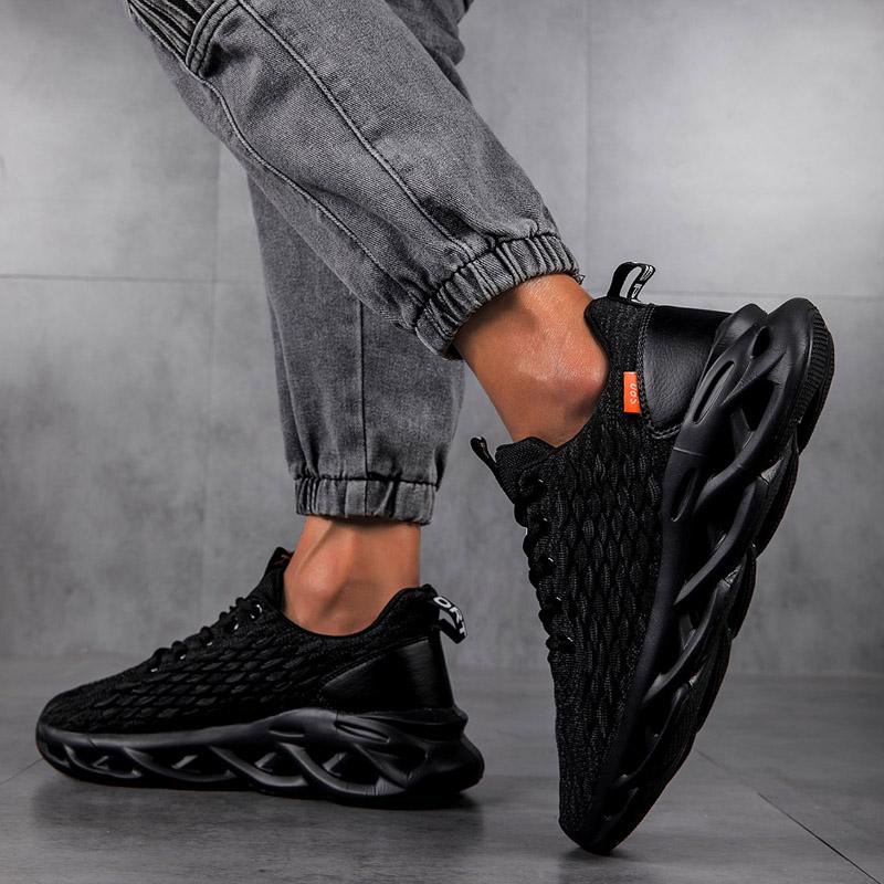MAEDEF Adidași de vară pentru bărbați de înaltă calitate Pantofi casual sport de tenis Culoare solidă Respirabili cu șireturi Pantofi de exterior pentru alergare și antrenament