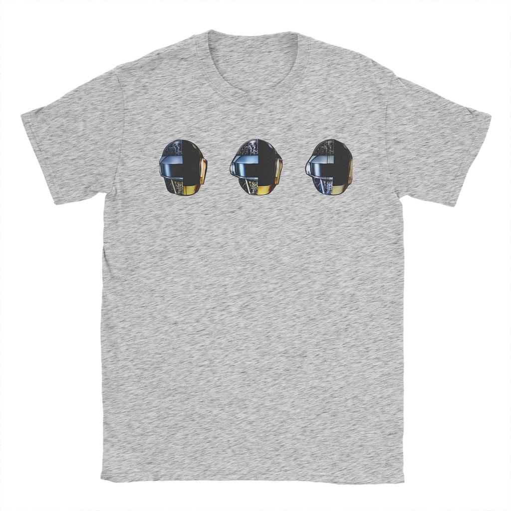 Daft Punk Elektronische Band T-Shirt Strand 100% Baumwolle T-Shirts Für Männer Hippie Custom DIY T-Shirt Kurzarm Vintage T-Shirts