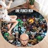 Onepunch Man Round Area Rug Carpet Rug For Living Room Bedroom Sofa Playroom Decor Nonslip Floor Mat