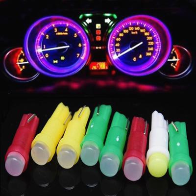 10 Stück Auto-LED-Birne T5 1SMD Auto-Cob-LED-Instrumentenlicht-Anzeigelampe