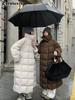 New Winter Stand Collar Cotton Jacket for Women, Fashion Loose Fit Plus Size Long Sleeve Thick Warm Coat