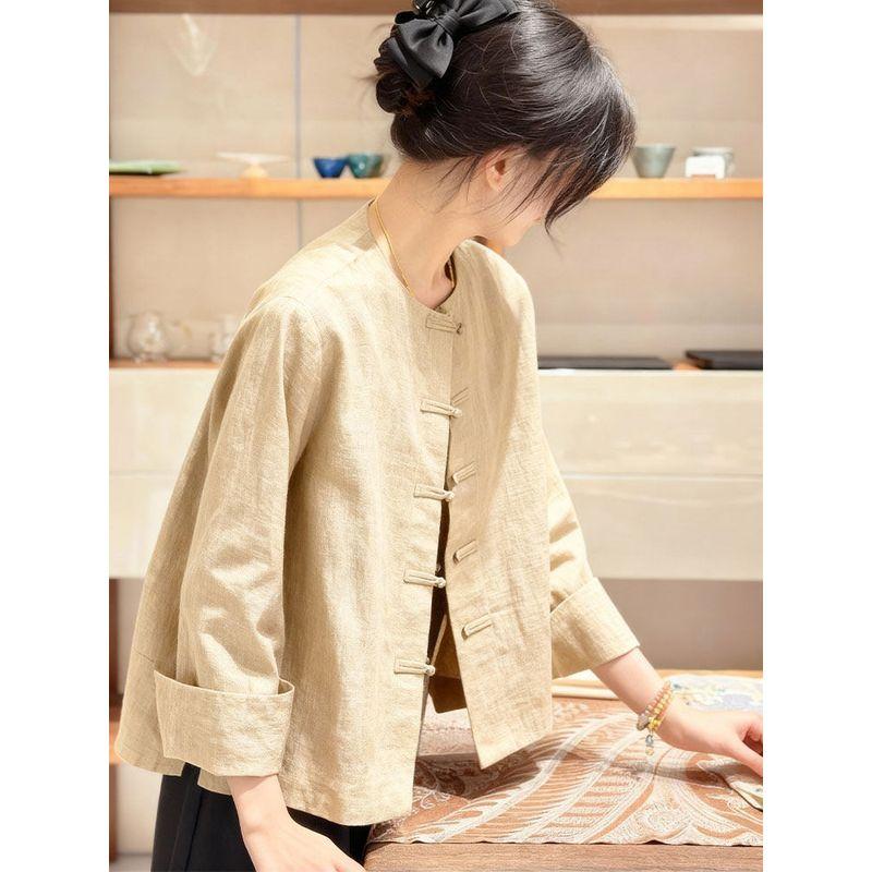 Women's Clothing, National Style Tops, Zen-Inspired, High-End, Exquisite Tang Suit Shirts, Jackets, Blouses for Women, 2026 Spring New Collection