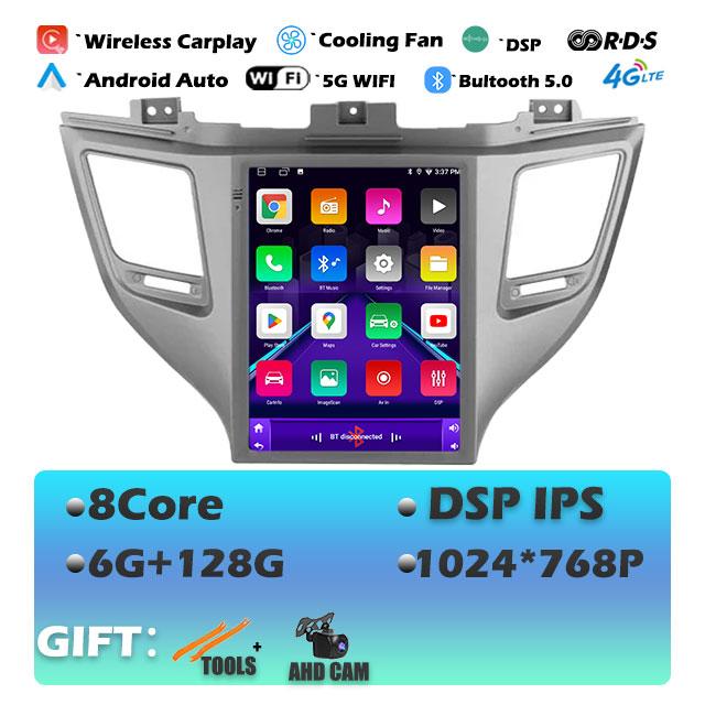 9.7'' For Hyundai Tucson 3 2015-2018 Carplay Android 14 Car Radio Multimedia Video Player Navigaion Head Unit Stereo Audio