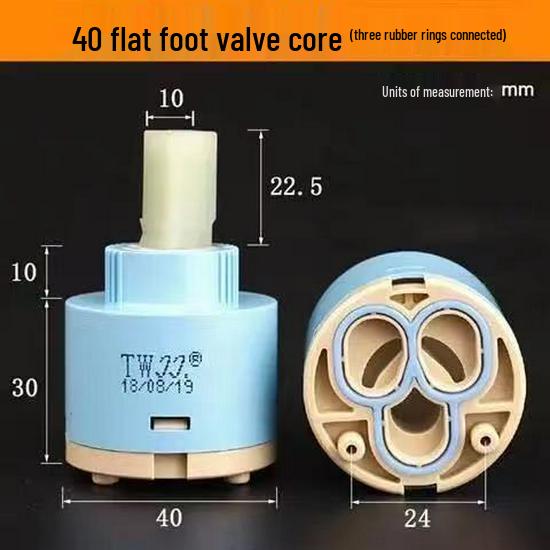 Ceramic Hot/Cold Faucet Cartridge Kit for Kitchen, Basin, and Shower Repair