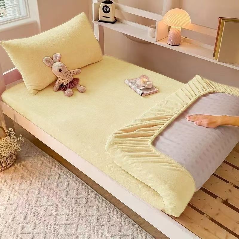Winter Plüsch Warmer Matratzenbezug Bett Spannbettlaken Gepolsterter Matratzenbezug Samtweich Bettlaken Pad Schutz Mehrere Größen
