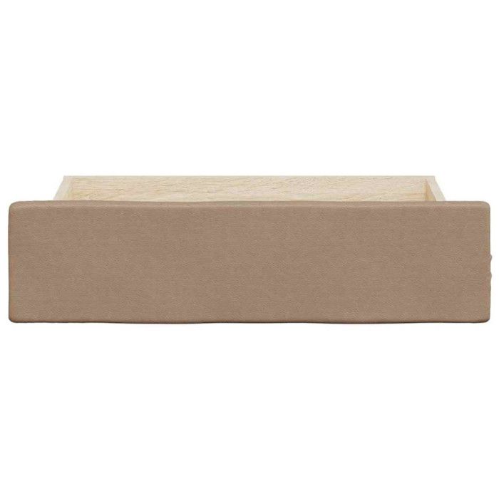 Tiroirs de lit - VIDAXL - 2 pcs - Cappuccino - Bois d'ingénierie - Similicuir durable